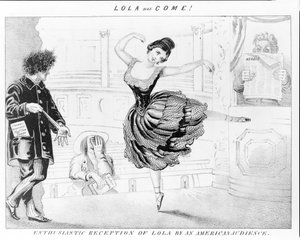 Lola Has Come! Enthusiastic Reception of Lola by American Audience. by David Claypoole Johnston
